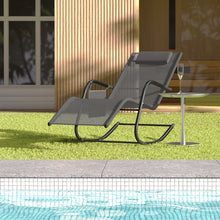 Load image into Gallery viewer, Garden sun lounger with cushion, Sun lounger chair, Outdoor C-shaped chair