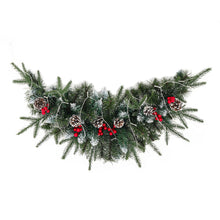 Load image into Gallery viewer, LED Christmas Garland Artificial Pine Cone And Red Berry Hanging Door Decor
