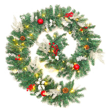 Load image into Gallery viewer, 270CM Christmas Garland 50 LED Light Up Xmas Decor Hanging Rattan