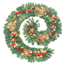 Load image into Gallery viewer, 270CM Christmas Garland 50 LED Light Up Xmas Decor Hanging Rattan