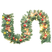 Load image into Gallery viewer, 270CM Christmas Garland 50 LED Light Up Xmas Decor Hanging Rattan