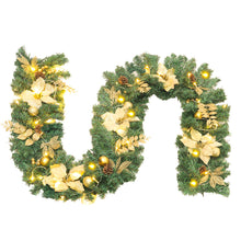 Load image into Gallery viewer, 270CM Christmas Garland 50 LED Light Up Xmas Decor Hanging Rattan