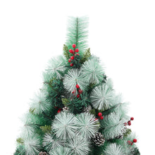 Load image into Gallery viewer, Livingandhome Artificial Green Flocked Full Christmas Tree with Stand 1.8m, PM1244