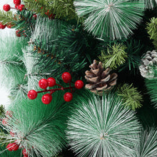 Load image into Gallery viewer, Livingandhome Artificial Green Flocked Full Christmas Tree with Stand 1.8m, PM1244