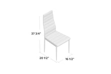 Load image into Gallery viewer, Set of 6 PU Leather Padded Seat Metal Legs Dining Chair Beige