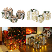 Load image into Gallery viewer, 3 Piece Gift Boxed Christmas Decoration Lighted Display Set