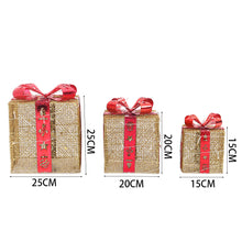 Load image into Gallery viewer, 3 Piece Gift Boxed Christmas Decoration Lighted Display Set