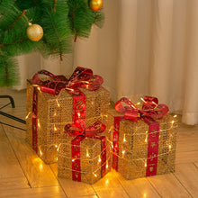 Load image into Gallery viewer, 3 Piece Gift Boxed Christmas Decoration Lighted Display Set