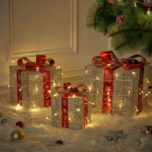 Load image into Gallery viewer, 3 Piece Gift Boxed Christmas Decoration Lighted Display Set