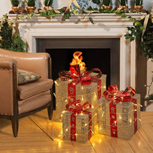 Load image into Gallery viewer, 3 Piece Gift Boxed Christmas Decoration Lighted Display Set