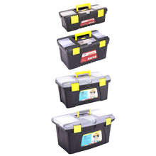 Load image into Gallery viewer, Plastic Tool Box Lockable Storage Organiser Carry Case Handle Tray-4 size options