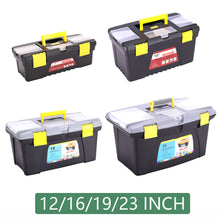 Load image into Gallery viewer, Plastic Tool Box Lockable Storage Organiser Carry Case Handle Tray-4 size options