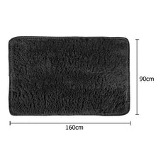 Load image into Gallery viewer, Fluffy Plush Carpet Non-Slip Area Rug Black