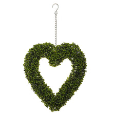 Load image into Gallery viewer, Artificial Boxwood Green Leaves Heart Wreath Hanging Decoration