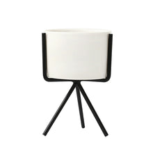 Load image into Gallery viewer, Garden Geometric Plant Stand Ceramic Pot Succulent Flower Iron Cross Low Rack Holder
