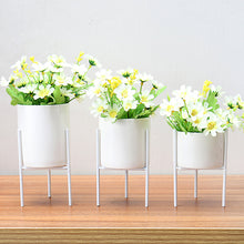 Load image into Gallery viewer, Garden Geometric Plant Stand Ceramic Pot Succulent Flower Iron Parallel Low Rack Holder