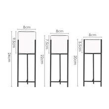 Load image into Gallery viewer, Garden Geometric Plant Stand Ceramic Pot Succulent Flower Iron Parallel Low Rack Holder
