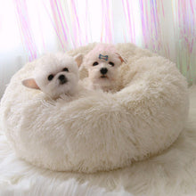 Load image into Gallery viewer, Round Cat Dog Cushion Faux Fur Fluffy Shaggy Sheepskin Pet Bed