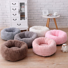 Load image into Gallery viewer, Round Cat Dog Cushion Faux Fur Fluffy Shaggy Sheepskin Pet Bed