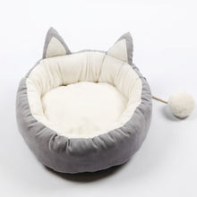 Load image into Gallery viewer, Soft Cat Ear Style Pet Bed Washable Basket Mat Cushion
