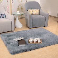 Load image into Gallery viewer, Grey Rectangle Fluffy Shaggy Sheepskin Area Rugs