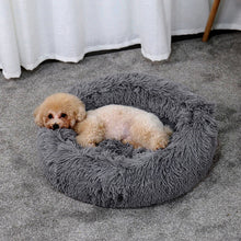 Load image into Gallery viewer, Round Cat Dog Cushion Faux Fur Fluffy Shaggy Sheepskin Pet Bed