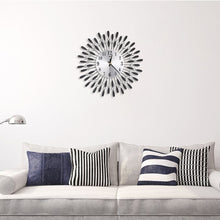 Load image into Gallery viewer, Large 3D Wall Clock Art Metal Diamond Silent Clock