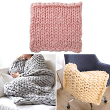 Load image into Gallery viewer, Warm Chunky Wool Yarn Knitted Blanket Thick Blankets