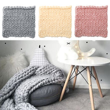 Load image into Gallery viewer, Warm Chunky Wool Yarn Knitted Blanket Thick Blankets
