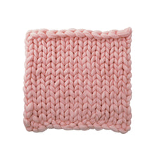 Load image into Gallery viewer, Warm Chunky Wool Yarn Knitted Blanket Thick Blankets