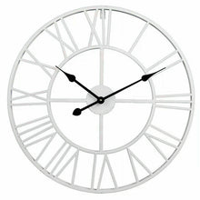 Load image into Gallery viewer, 40CM Roman Numerals Metal Skeleton Wall Clock,Black and White