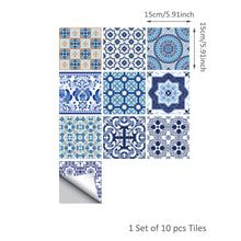 Load image into Gallery viewer, 10PCS Moroccan Mix Tiles Self Adhesive Floor Sticker-13 Options!