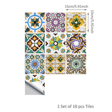 Load image into Gallery viewer, 10PCS Moroccan Mix Tiles Self Adhesive Floor Sticker-13 Options!