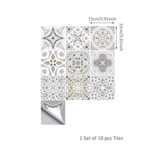 Load image into Gallery viewer, 10PCS Moroccan Mix Tiles Self Adhesive Floor Sticker-13 Options!