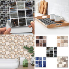 Load image into Gallery viewer, 18PCS or 90PCS Marble Mosaic Tile Stickers Peel and Stick Wall Stickers -5 Colours!