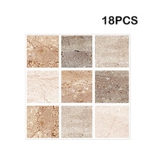 Load image into Gallery viewer, 18PCS or 90PCS Marble Mosaic Tile Stickers Peel and Stick Wall Stickers -5 Colours!