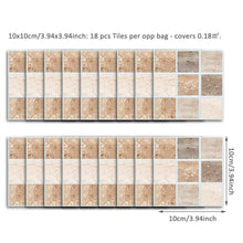 Load image into Gallery viewer, 18PCS or 90PCS Marble Mosaic Tile Stickers Peel and Stick Wall Stickers -5 Colours!