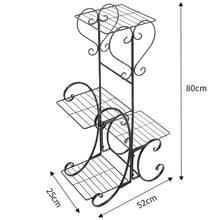 Load image into Gallery viewer, Tall Black Metal Plant Pot Stand for Indoors, SP1962