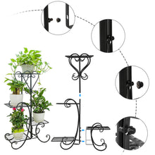 Load image into Gallery viewer, Tall Black Metal Plant Pot Stand for Indoors, SP1962