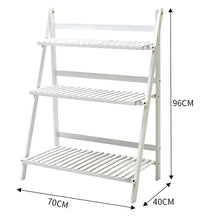 Load image into Gallery viewer, 3-Tier Foldable Wooden Ladder Shelf, SP1974