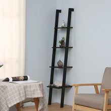 Load image into Gallery viewer, 4 Tier Ladder Shelving Display Bookshelf Wall Shelf Storage