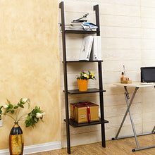 Load image into Gallery viewer, 4 Tier Ladder Shelving Display Bookshelf Wall Shelf Storage