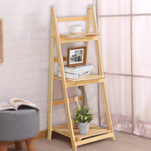 Load image into Gallery viewer, Wooden Foldable Ladder Shelf