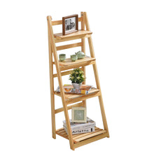 Load image into Gallery viewer, Wooden Foldable Ladder Shelf