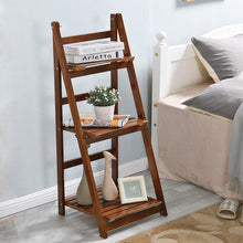 Load image into Gallery viewer, Wooden Foldable Ladder Shelf