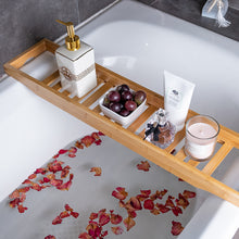 Load image into Gallery viewer, Bamboo Wood Bath Bathtub Rack Storage Tray Holder