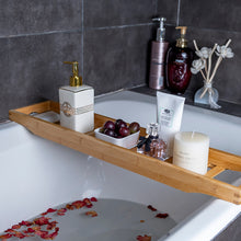 Load image into Gallery viewer, Bamboo Wood Bath Bathtub Rack Storage Tray Holder