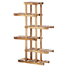 Load image into Gallery viewer, 6 Tier Wood Plant Stand Corner Display Shelf Ladder