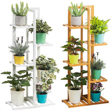 Load image into Gallery viewer, Rustic Wooden Multi-Tiered Potted Plant Stand, SP2113