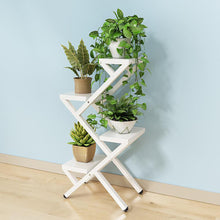Load image into Gallery viewer, 4 Tier Z-Shape Pot Plant Stand Garden Decor Flower Rack Shelf